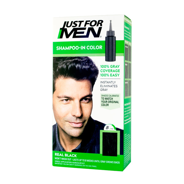 Just For Men Shampoo-In Haircolor, Real Black H-55