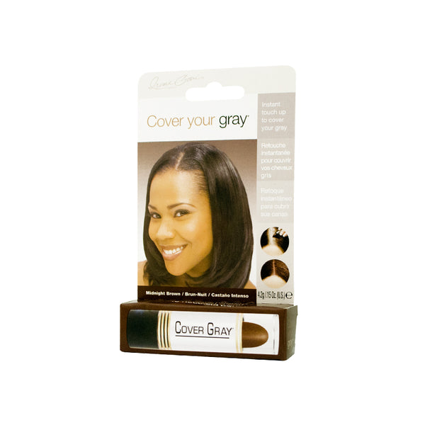 Cover Your Gray Hair Color Touch-Up Stick, Gray Coverage Haircare Product - Midnight Brown