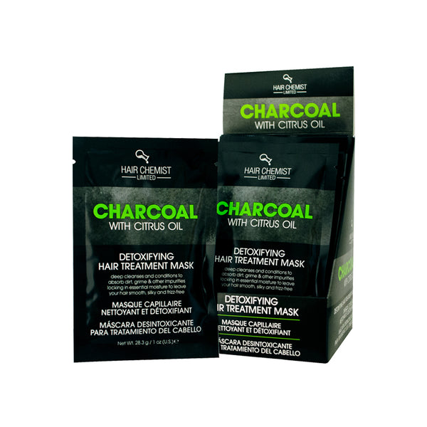 Hair Chemist Charcoal Detoxifying Hair Masque for Adults, Infused with Citrus Oil, 30 ml Packette, Adult