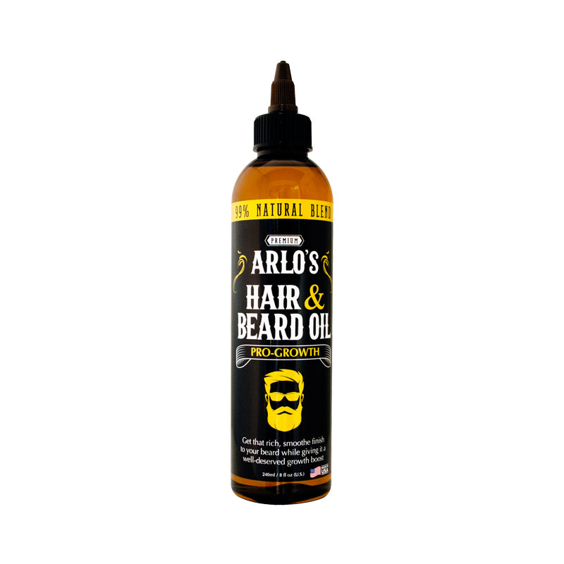 Arlo's Pro-Growth Hair and Beard Oil 8 oz. - Hair Oil, Mustache Oil and Beard Oil Growth