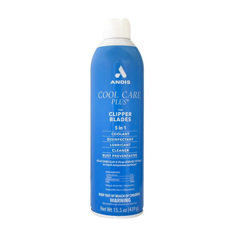 Andis 12750 Cool Care Plus 5-in-1 Clipper Spray - 15.5 oz Liquid Cleanser for Blade Cleansing, Care, Treatment & Aftershave Moisturizing, Men's Shaving Product