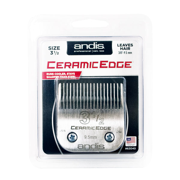 ANDIS CeramicEdge Steel Detachable Clipper Blade, Size #3 1/2, Model #63040, Compatible with Hair Trimmers & Clippers