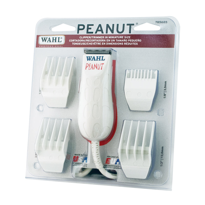 Wahl Professional Peanut Corded Trimmer - Compact, Lightweight Powerful Rotary Motor Grooming Tool, with 4 Trimming Guides and Accessories