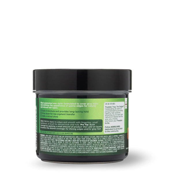 Olive Oil Style & Sculpt Cover & Hold Black Wax Edge Filler Infused with Beeswax to Seal in Moisture (4.9 oz), Cream, Unisex