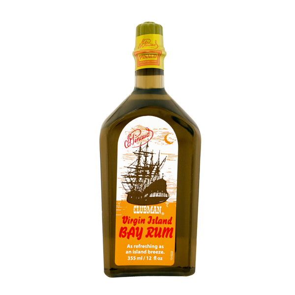 Clubman Pinaud Virgin Island Bay Rum Scented After Shave Cologne Liquid - Men's Classic After Shave Lotion, Masculine Fragrance Splash, 12 fl oz
