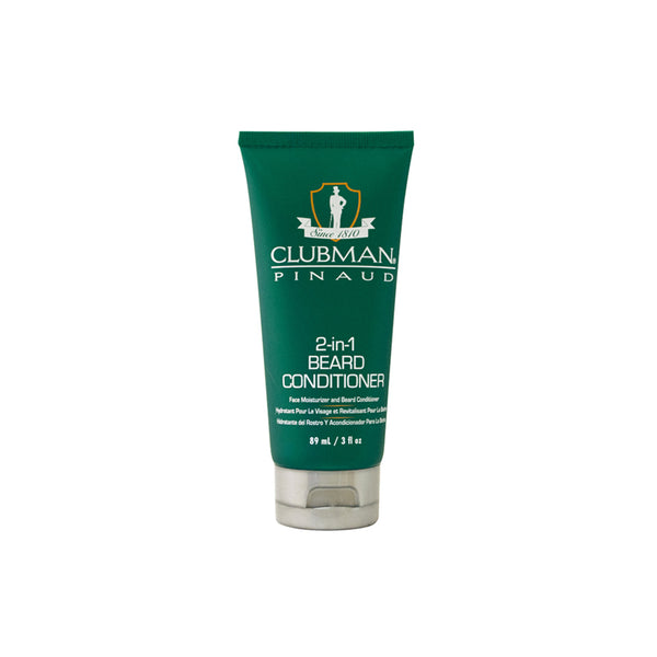 Clubman Pinaud Hydrating 2-in-1 Beard Conditioner & Face Moisturizer with Grapefruit Scent, Haircare Product for Moisture Lock, 3 oz