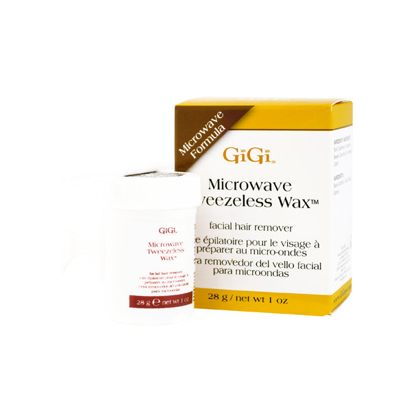 GiGi Microwave Tweezeless Wax - Honey-Infused Facial Waxing Product, Non-Strip Hair Removal Solution for Smooth Skin, 1 oz