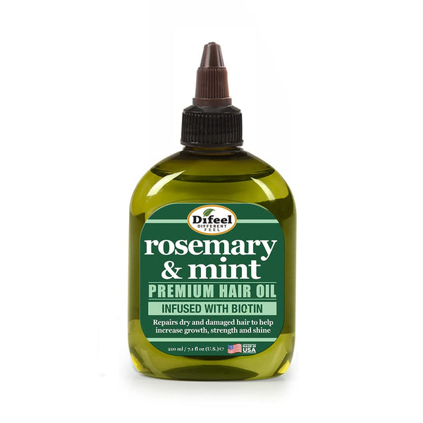 Difeel Premium Rosemary & Mint Hair Oil with Biotin, 7.1 oz. - Natural Haircare Oil for Dry Scalp, Growth Support & Hair Loss Relief