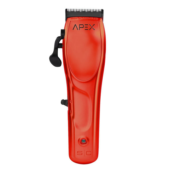 Stylecraft Super-Torque Apex Professional Salon Metallic Hair Clipper, Black Diamond Carbon Blades, 8 Magnetic Dub Guards