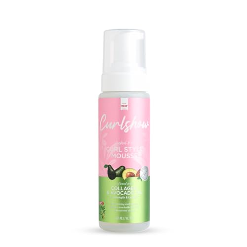 ORS Olive Oil Curlshow Curl Style Mousse - Haircare Product Infused with Collagen & Avocado Oil, Alcohol-Free, for Strength, Length & Frizz Control (7.0 oz)