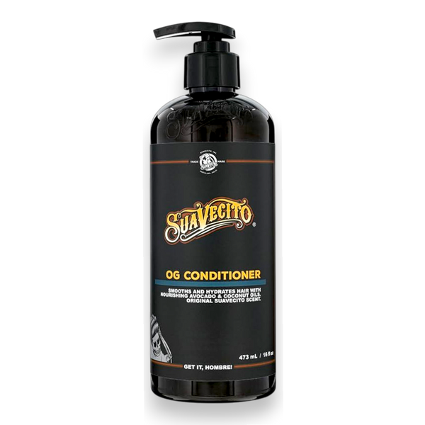SUAVECITO OG Haircare Conditioner - 16 oz Pump Bottle, Original Scent, Sulfate-Free Liquid for Adults, Hydrate & Lock in Moisture, Avocado & Coconut Oils, Smooths Restores Dry Damaged Hair, Any Hair T