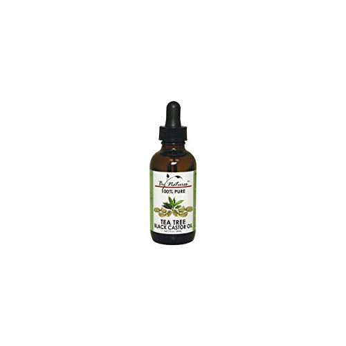By Natures 100% Pure Black Castor Oil with Tea Tree, Acne-Fighting Soothing Skincare Serum, 2oz (SKU: 69185 691852)