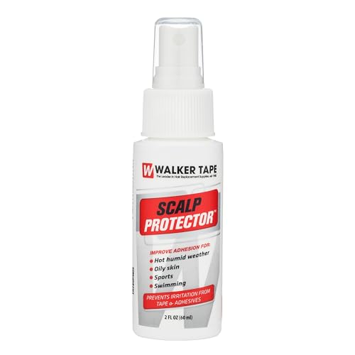 Walker Tape Scalp Protector Spray 2 fl oz, Skin Safe Barrier for Wig Tape, Toupees, and Tape in Hair Extensions Human Hair, Adhesive Booster for Humid, Oily, or Active Wear Conditions