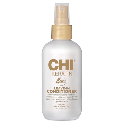 CHI Keratin Leave-in Conditioner - Sulfate-Free Haircare Moisturizer, Hydrating Formula to Hydrate, Restore Softness & Prevent Breakage, 6 Oz Daily Use Treatment