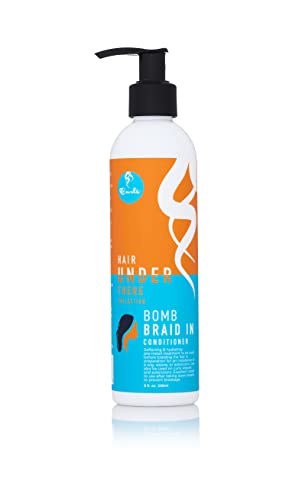 CURLS Hair Under There Bomb Braid Leave-In Conditioner Cream - 8 fl oz Haircare Moisturizer, Softening & Hydrating Pre-Install Treatment for Curly Weaves/Extensions, Dry Hair Protection