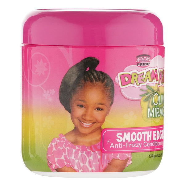 Dream Kids Olive Miracle Smooth Edges Anti-Frizzy Conditioning Gel - Contains Olive Oil, Reduces Hair Dryness & Breakage, 6 Oz