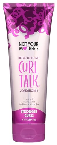 NOT YOUR MOTHER'S Curl Talk Bonding Conditioner - 8 Fl Oz Organic Liquid Haircare & Body Care Product for Adults, Any Hair Type with Curl Enhancement