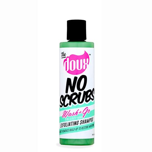 The Doux No?Scrub Exfoliating Clarifying Shampoo for Curly Textured Hair – Scalp Exfoliator & Clarifying Shampoo with Honey & Antioxidants – Deep Clean Hair Shampoo for Women, 8 oz