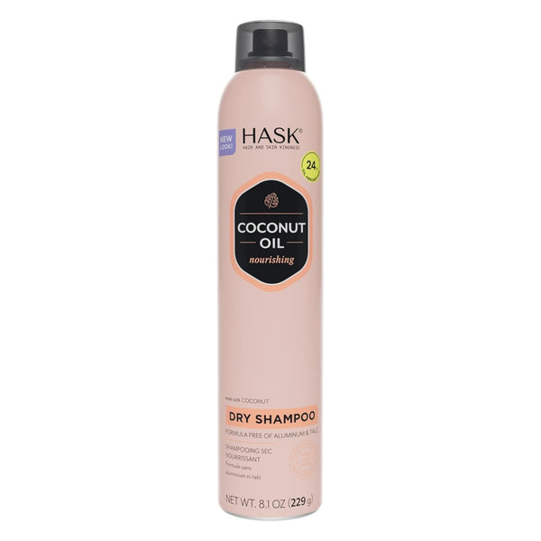 HASK Coconut Oil Nourishing Dry Shampoo for Haircare (8.1oz) – Oil-Control, Volume-Boosting, Light Texture-Enhancing, Sulfate-Paraben-Free, Cruelty-Free, Single Item for Adults