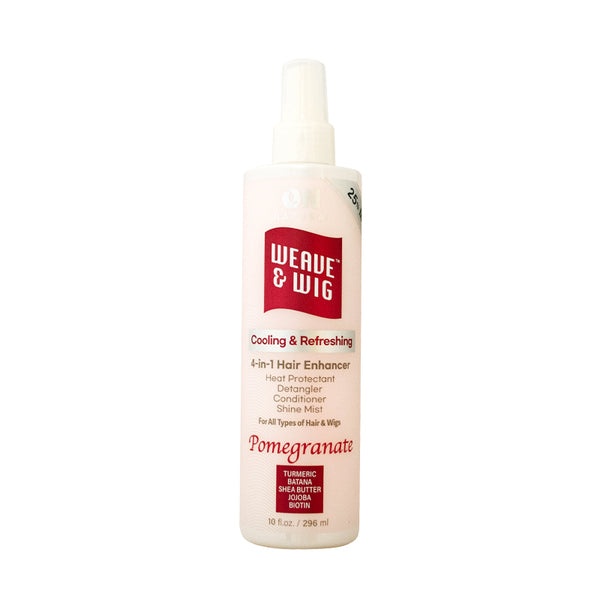 ON Natural Weave & Wig 4-in-1 Hair Enhancer Haircare Conditioner - Pomegranate, 10 oz, Frizz Control, Lightweight, Non-Greasy, Non-Sticky, Smooth, Daily Use for Adults, Straight Hair