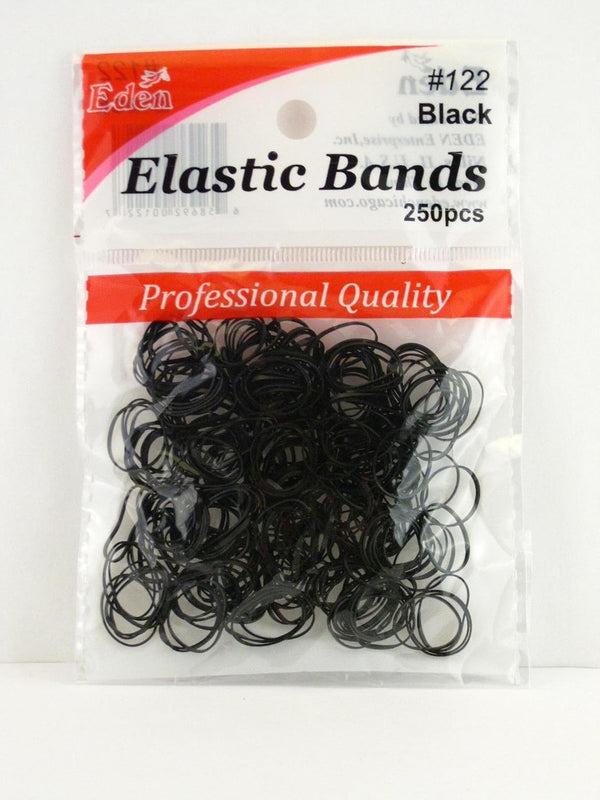Eden Christina Black Hair Elastics - 250 Pcs. by EDEN