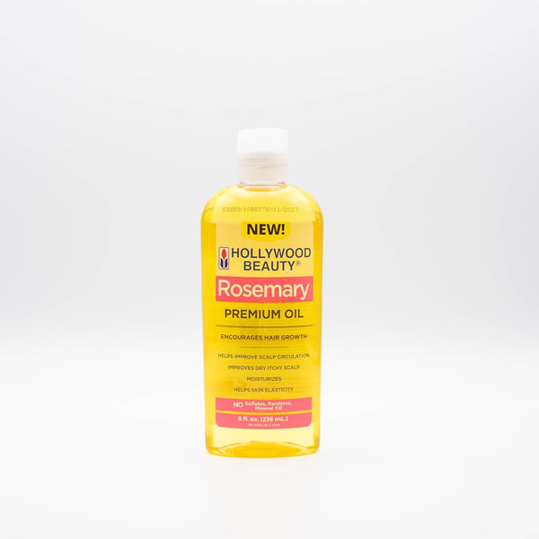 Hollywood Beauty Rosemary Oil for Hair, Scalp & Skin - 8 fl oz Haircare Product, Encourages Hair Growth, Improves Scalp Circulation, Moisturizes, Moisturize