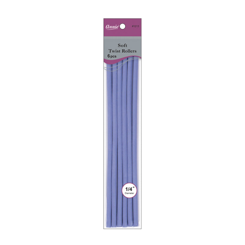 Annie Soft Twist Rollers, Lavender, 6 Count