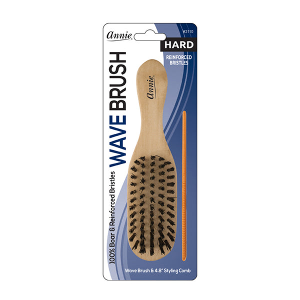 Annie Hard Wave Brush with 100% natural Boar Bristle by Annie