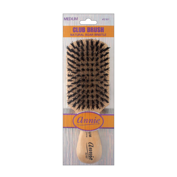 Annie Club Brush Natural Boar Bristle Medium #2161