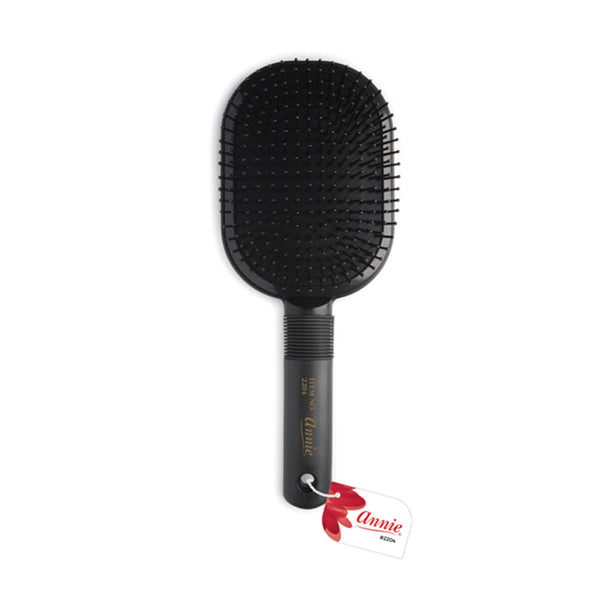 Annie | Deluxe Paddle Cushion Brush #2204 | Black | Jumbo | Ball Tipped | Gently Massages Scalp
