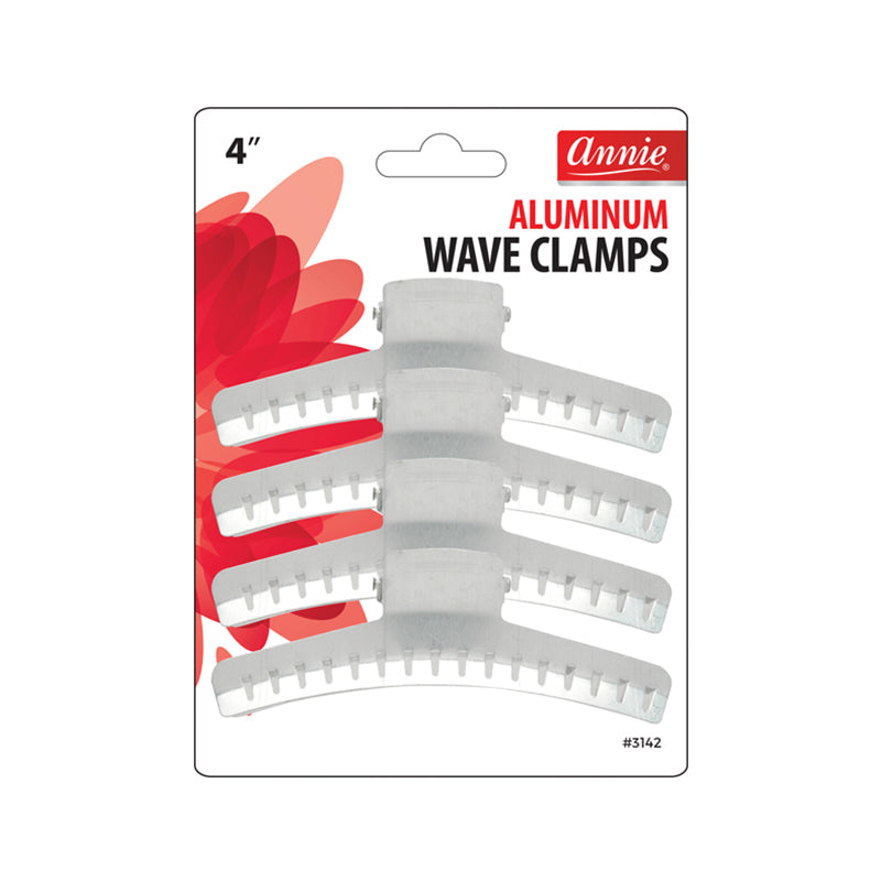 annie 4" aluminum wave clamps salon product hair clamp