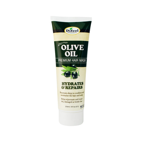 Difeel Extra Virgin Olive Oil Hair Mask 8 oz. - Olive Oil Deep Conditioning Hair Treatment