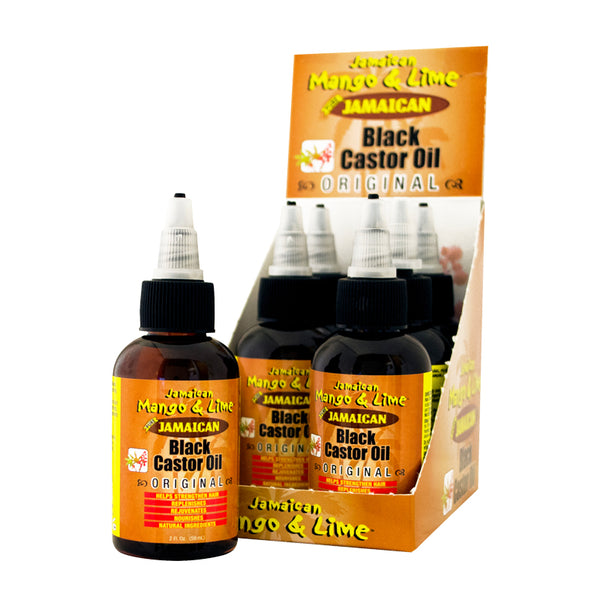 Jamaican Mango & Lime Black Castor Oil Original – Strength & Shine – Lightweight Hair & Scalp Oil for Locs, Braids, Twists & Natural Hair – (2 fl oz, Pack of 1)