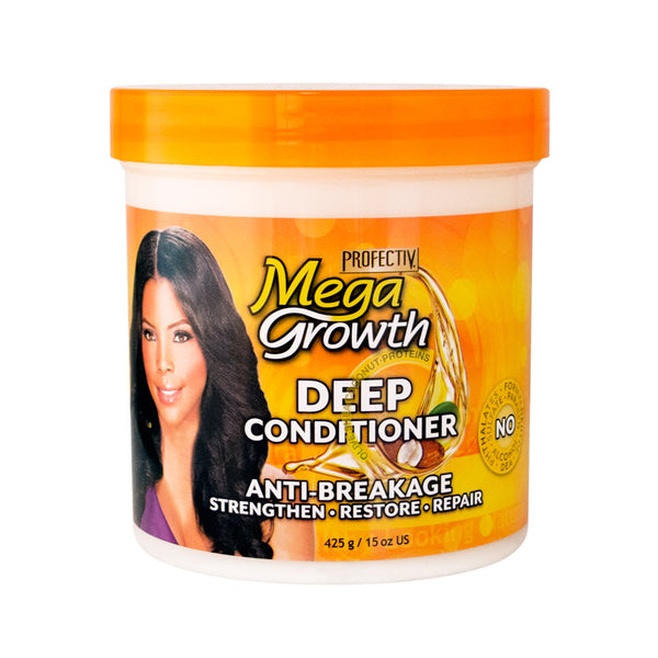 Mega Growth Anti-Breakage Strengthening Deep Conditioner - Coconut, Shea, Olive, Argan & Avocado Oil Haircare, 15 oz Moisture-Rich Hydrating Mask for Damaged Fragile Hair, Repairs, Restores, Protects,