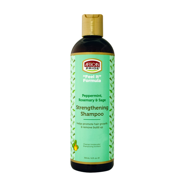 AFRICAN PRIDE Feel It Formula Strengthening & Purifying Shampoo for Normal Hair - 12 fl oz, Adult Use