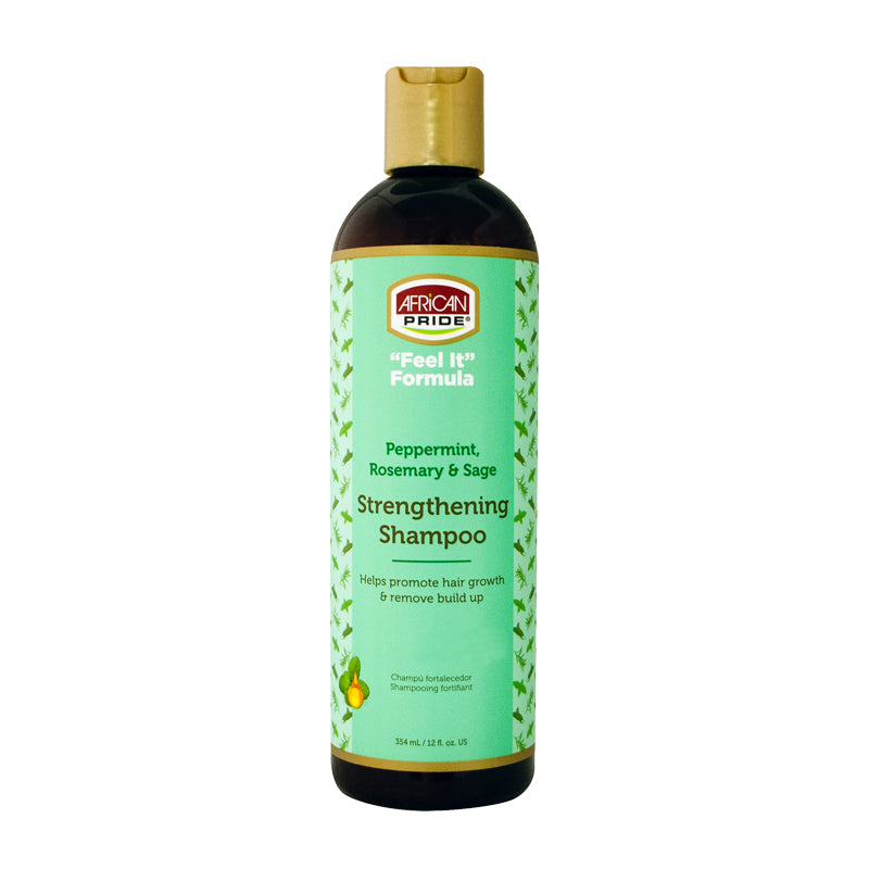 AFRICAN PRIDE Feel It Formula Strengthening & Purifying Shampoo for Normal Hair - 12 fl oz, Adult Use