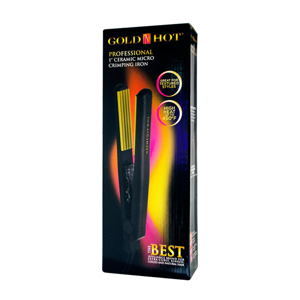 Gold N' Hot GH3010 Professional Ceramic Crimping Iron, 1 Inch
