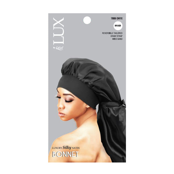 LUX by Qfitt SILK BONNET (BRAID, ONYX)