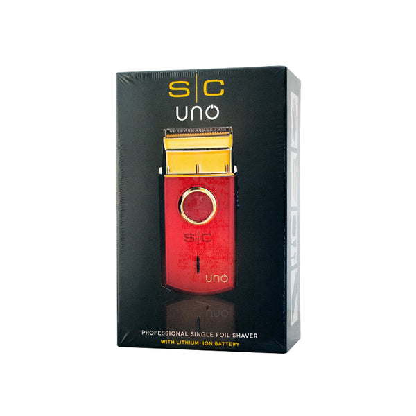 StyleCraft Uno Cordless Single Foil Shaver - Mini Travel Size, Portable, Smooth Gold Titanium Premium Head, Turbocharged Motor