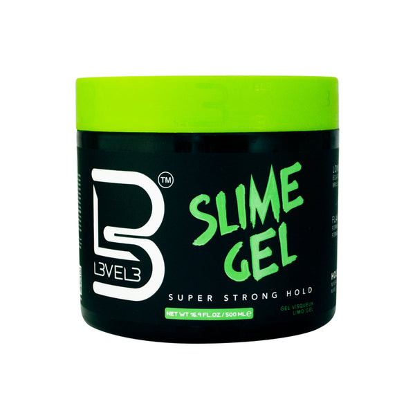 L3 Level 3 Slime Gel - Strong Control Hair Styling Gel - Flake-Free, Long-Lasting Hold - Adds Volume, Texture