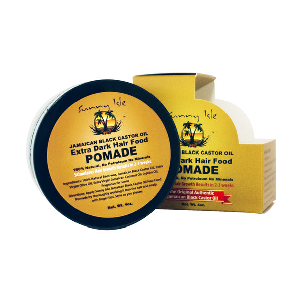 Sunny Isle Extra Dark Jamaican Black Castor Oil Hair Food Pomade Cream with Coconut, Olive, Rosemary, Mint - 4 oz Haircare for Moisturizing, Dandruff Fighting