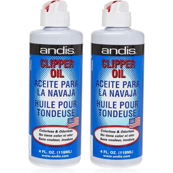 Andis Colorless Clipper Oil for Stainless Steel Clippers - 4 oz, Pack of 2