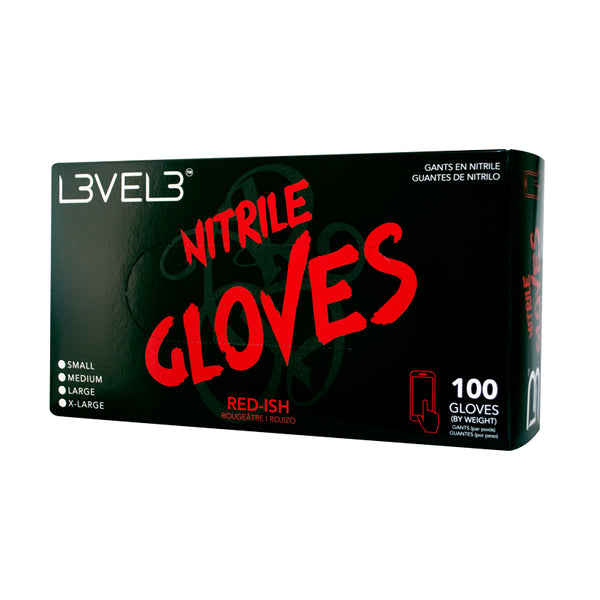 L3 Level 3 Industrial Synthetic Rubber Nitrile Cleaning Gloves - Professional Heavy Duty, Latex Free, Non-Slip, Snug-Fitting Disposable Gloves for Salon Use - Box of 100