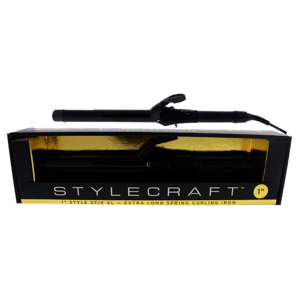 StyleCraft Style Stix XL 1" Spring Curling Iron - Smooth, Lightweight, Extra Long, Frizzless Finish, Heat Resistant Beauty Personal Care Appliance