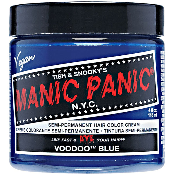 MANIC Voodoo™ Blue Classic Semi-Permanent Hair Color - 4oz Dark Cyan Blue with Green Undertones, Vegan, PPD-Free, Conditioning Haircare Product (Ideal for Lightening Blonde Locks)
