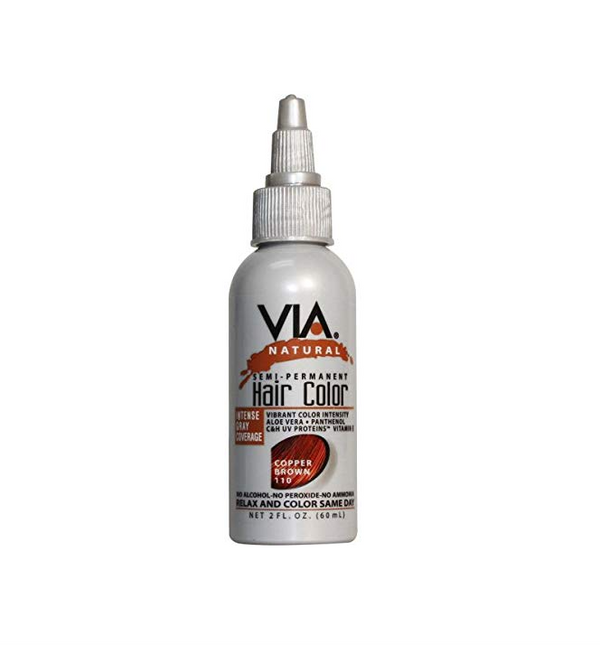 Via Natural Semi-Perm 2 oz. Color # 110 Copper Brown