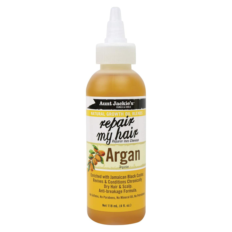 Aunt Jackie's Natural Growth Oil Blends Repair My Hair - Argan, Revives and Conditions Chronically Dry Hair and Scalp, A
