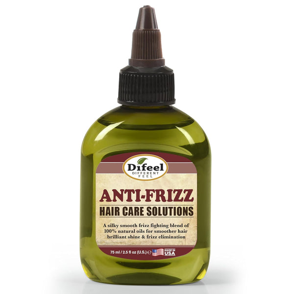 Difeel Premium Anti-Frizz Hair Oil with Olive Oil, Vitamins A and E 2.5 ounce