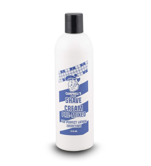 Campbell's Premix Liquid Lather Cream Foam for Barbers (12 oz)
