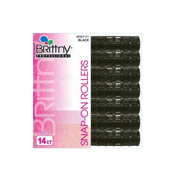 Brittny Snap on Rollers Small - Black - 14 PCS - .5" - BR67111